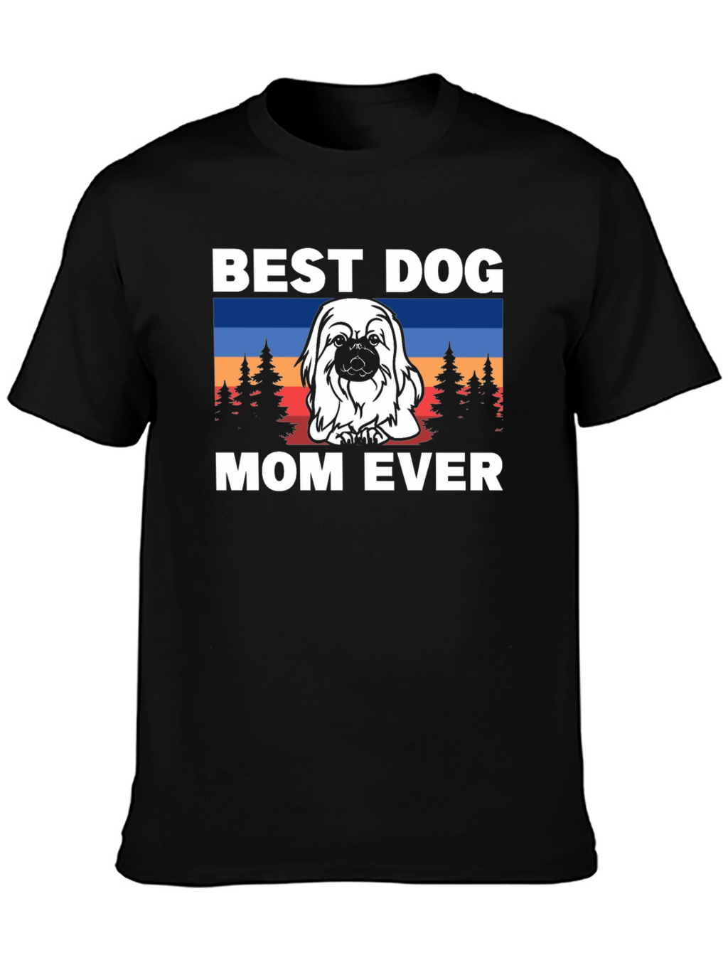 Best Dog Mom Ever T-Shirt - Cute Pekingese Design