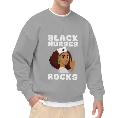 Black Nurses Rock Crewneck Sweatshirt - Proud Nurse Graphic Pullover, Nursing Student Gift, Healthcare Worker Top
