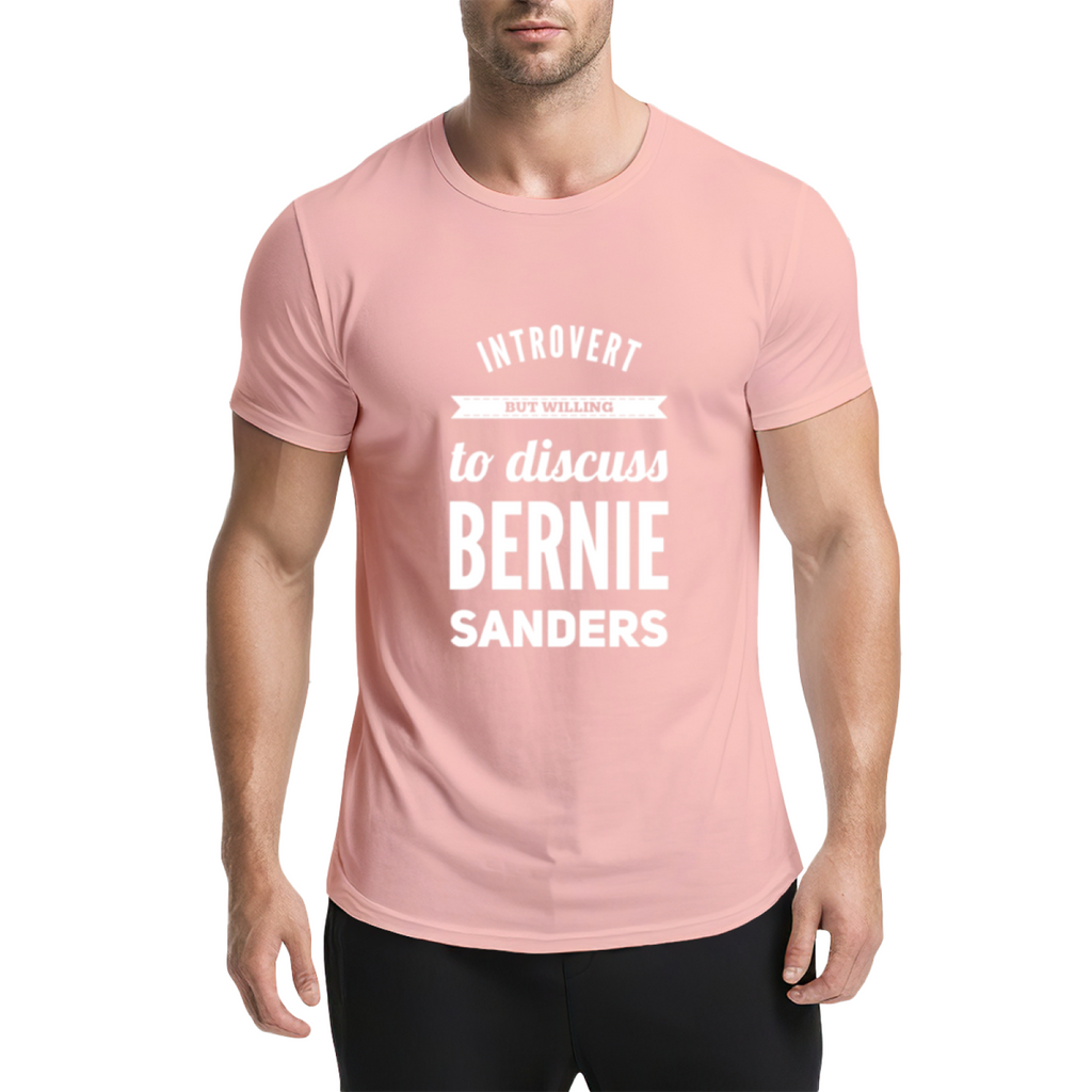 Bernie Sanders Introvert Quote Pink T-Shirt, Intellectual Liberal Artistic Top