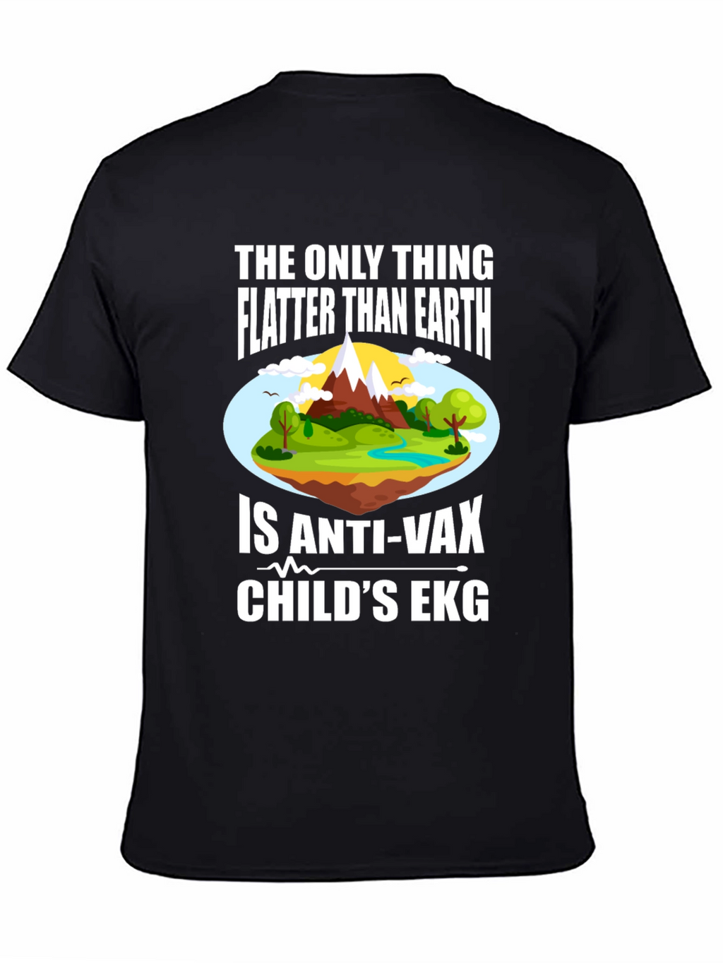 Funny Anti-Vax Flat Earth T-Shirt