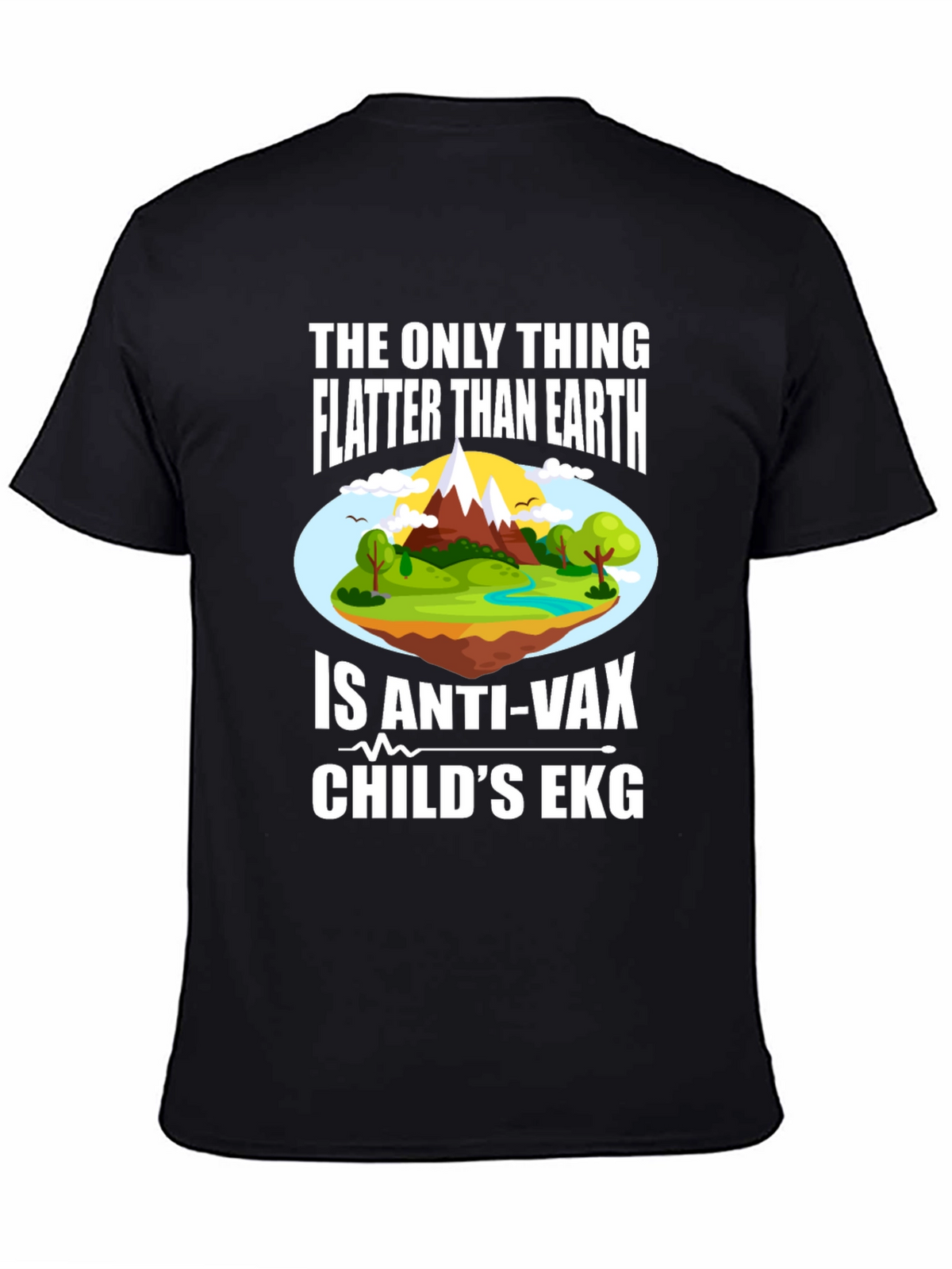 Funny Anti-Vax Flat Earth T-Shirt
