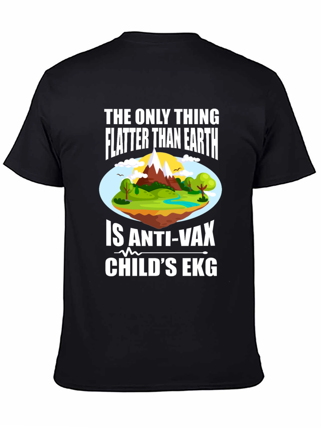 Funny Anti-Vax Flat Earth T-Shirt