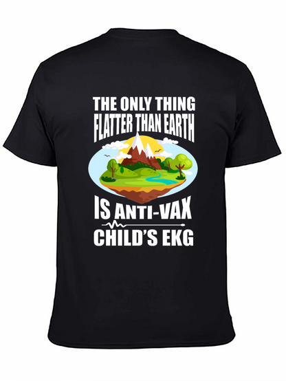 Funny Anti-Vax Flat Earth T-Shirt