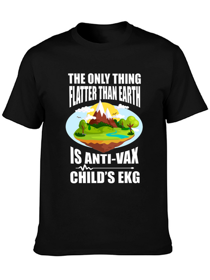 Funny Anti-Vax Flat Earth T-Shirt