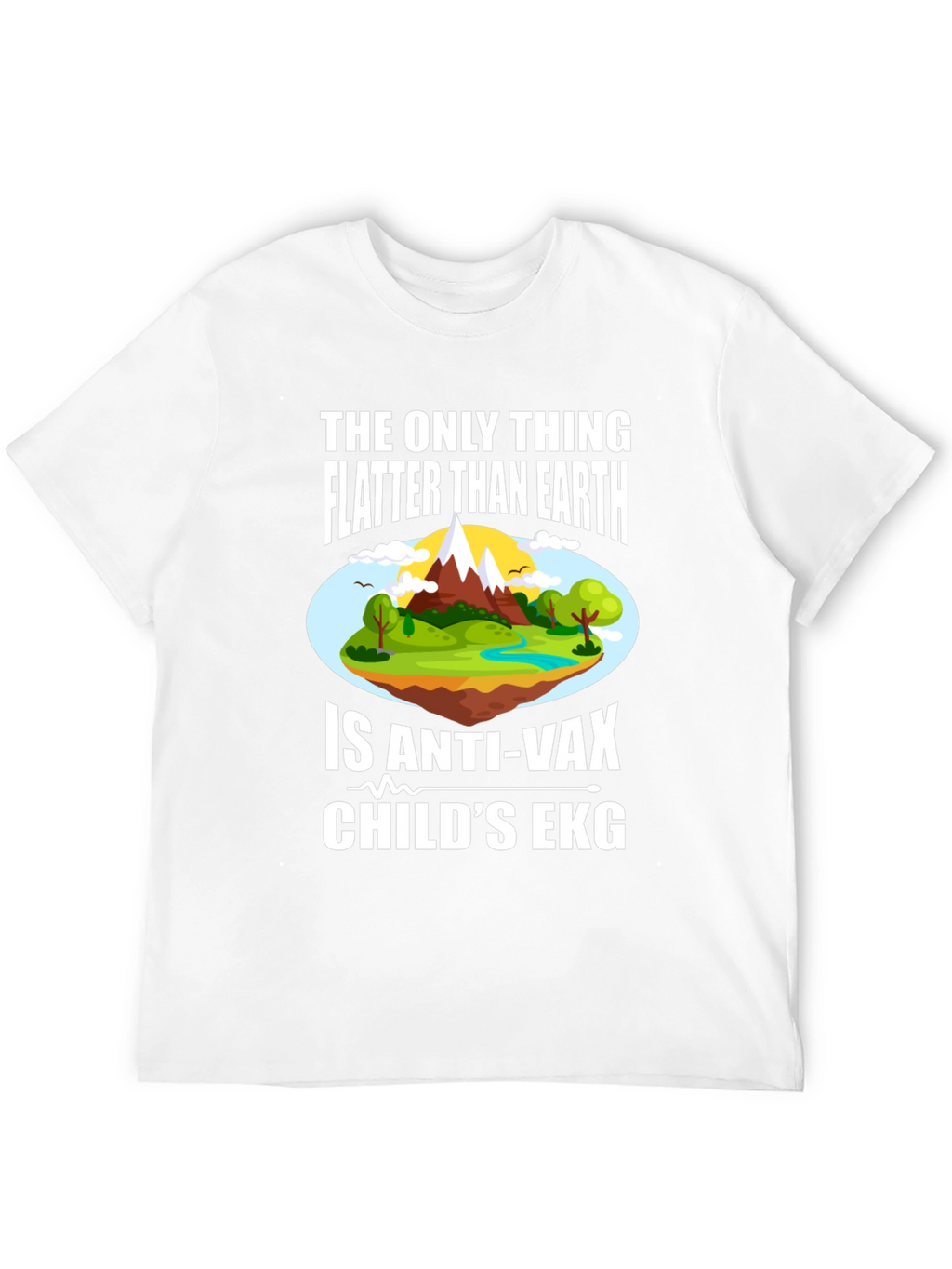 Funny Anti-Vax Flat Earth T-Shirt
