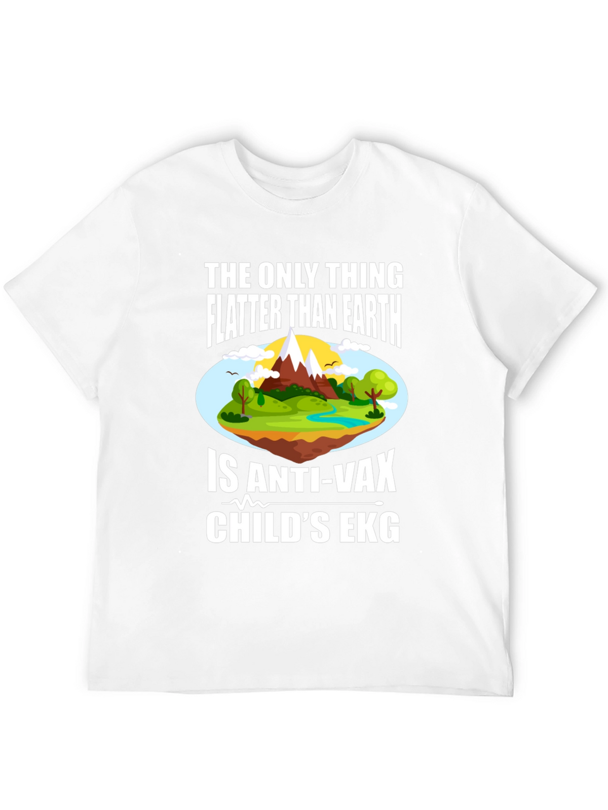 Funny Anti-Vax Flat Earth T-Shirt
