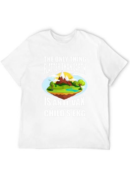 Funny Anti-Vax Flat Earth T-Shirt