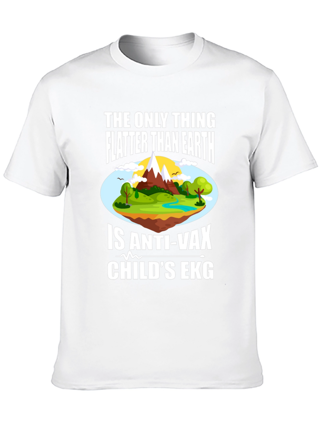 Funny Anti-Vax Flat Earth T-Shirt