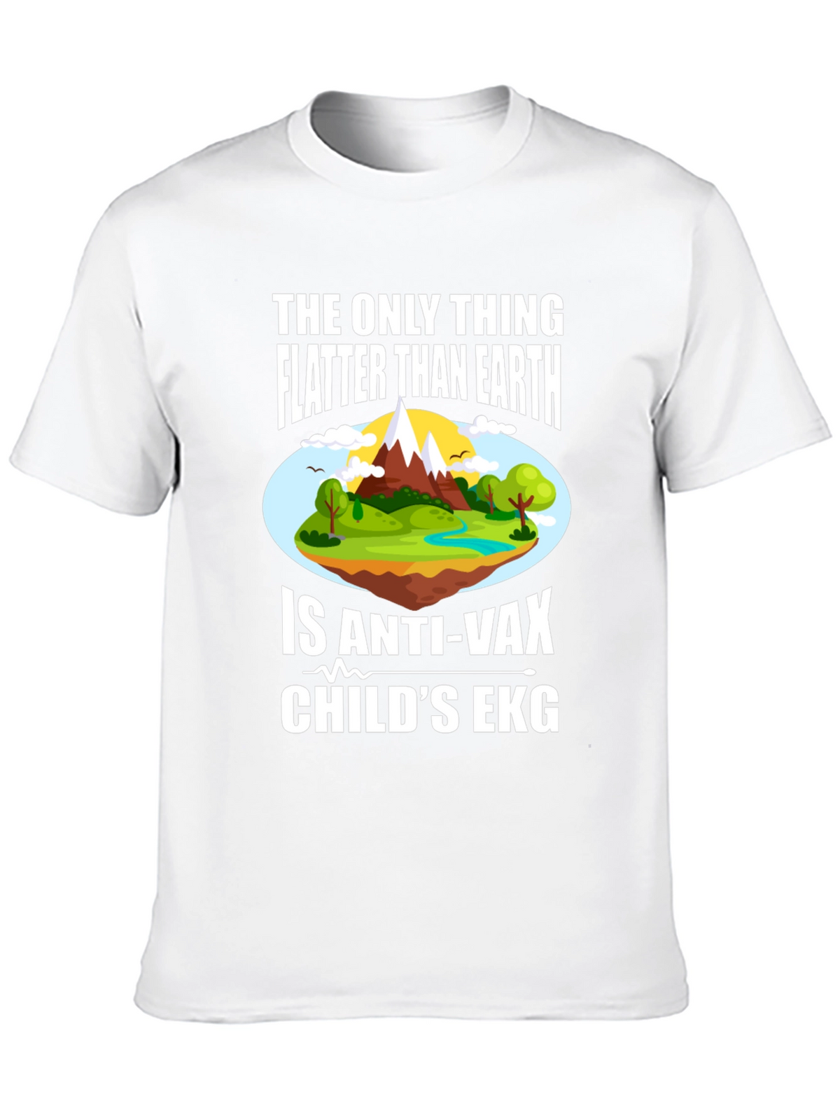 Funny Anti-Vax Flat Earth T-Shirt