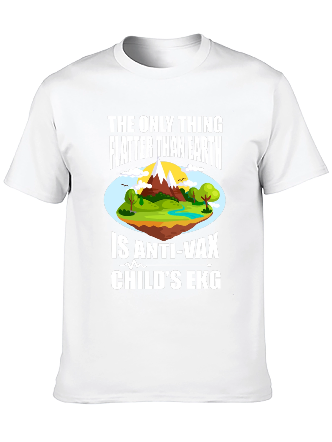 Funny Anti-Vax Flat Earth T-Shirt