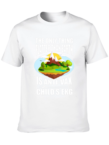 Funny Anti-Vax Flat Earth T-Shirt