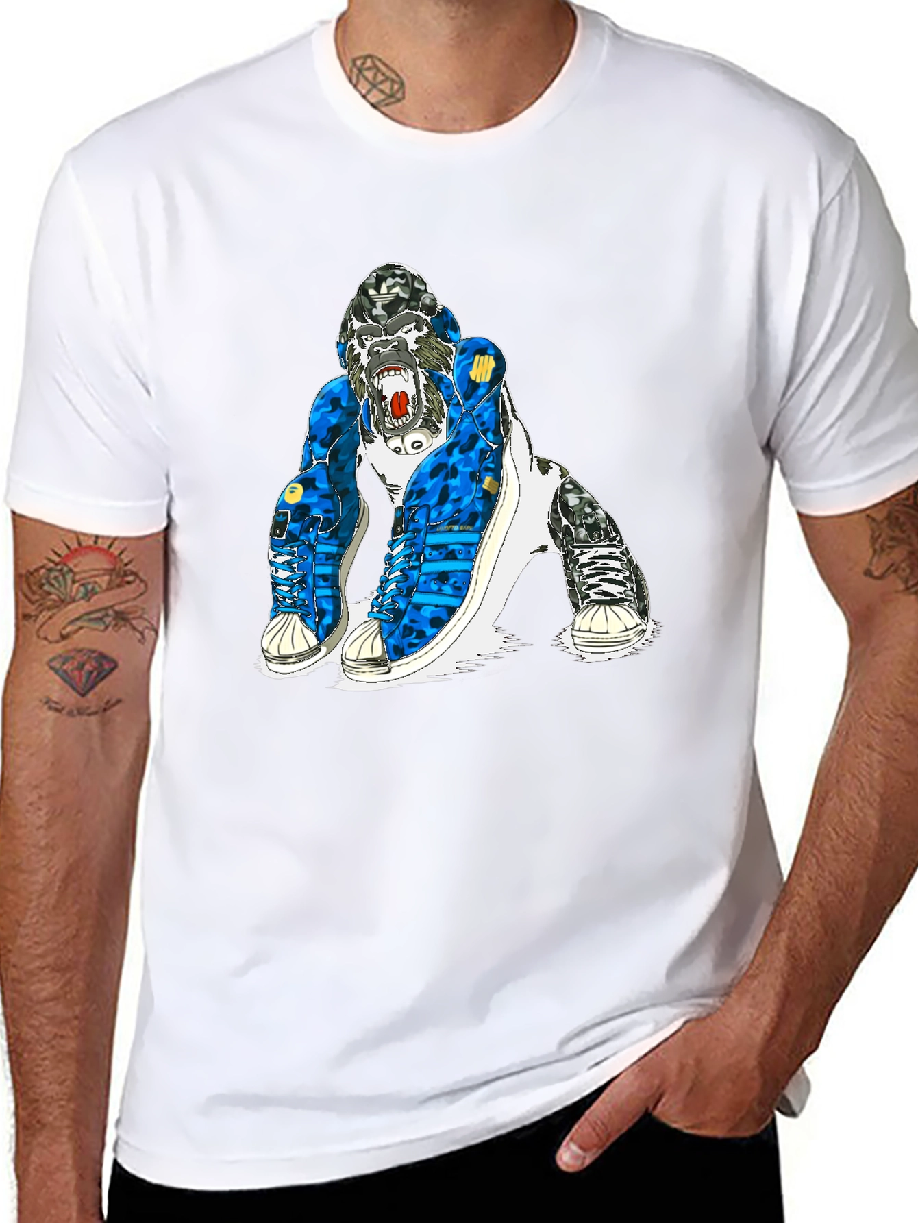 Gorilla Sneaker Graphic Tee - Bold & Unique Design