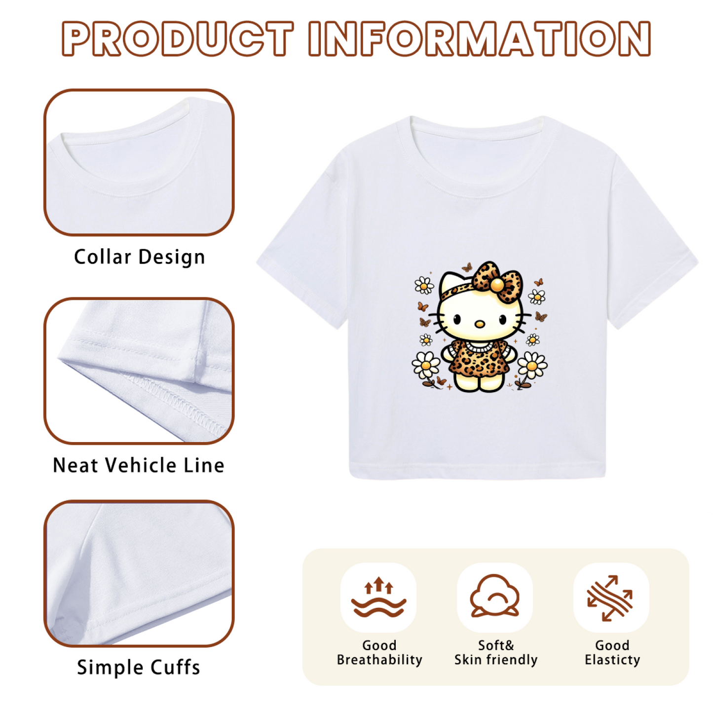 Mischievous Kuromi Graphic Red Crop Top Y2K Kawaii Short Sleeve Tee