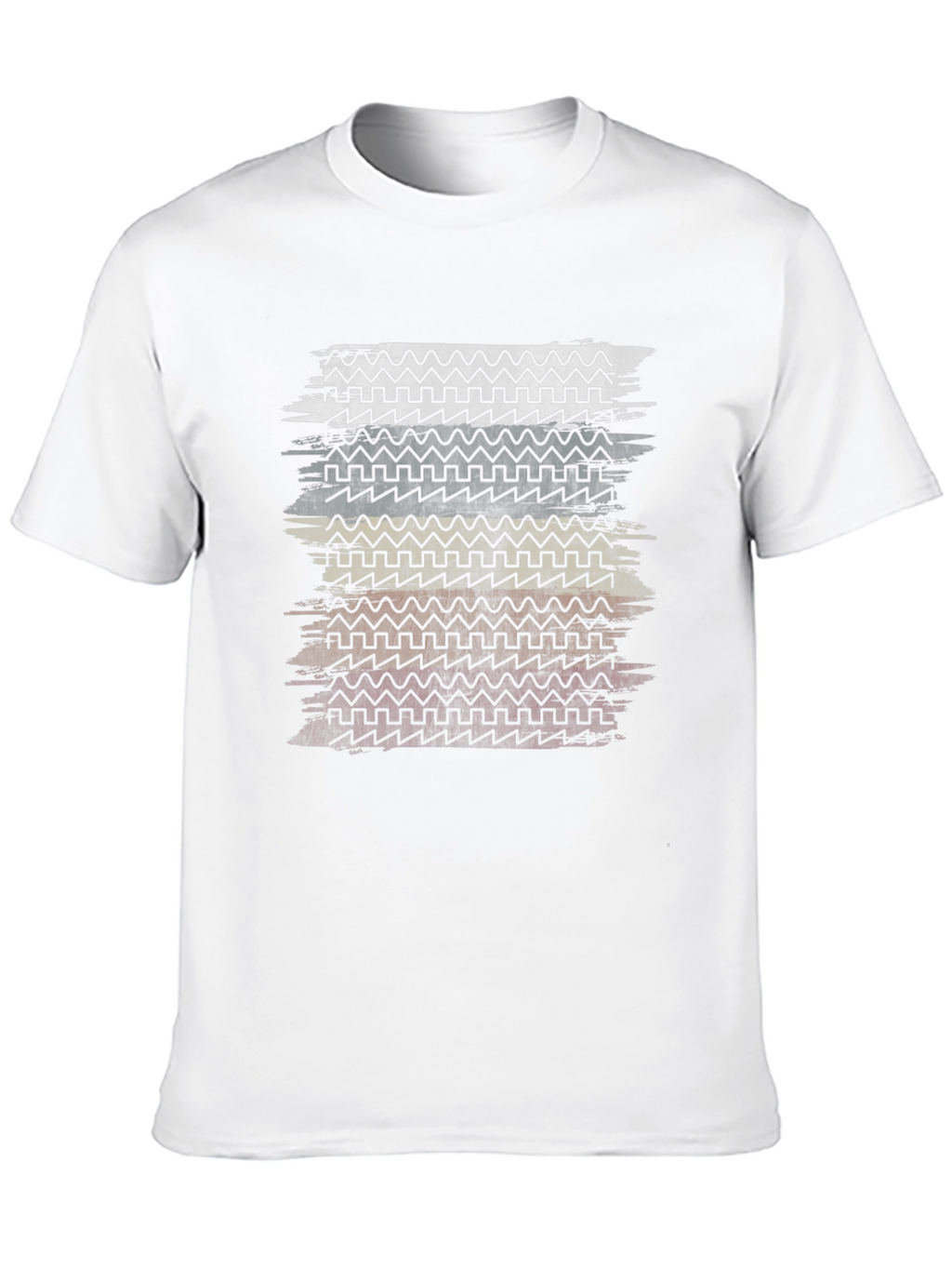 Retro Wave Pattern Mens T-Shirt