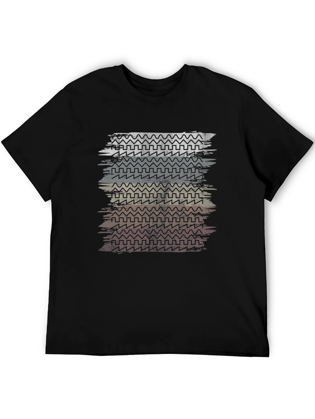 Retro Wave Pattern Mens T-Shirt