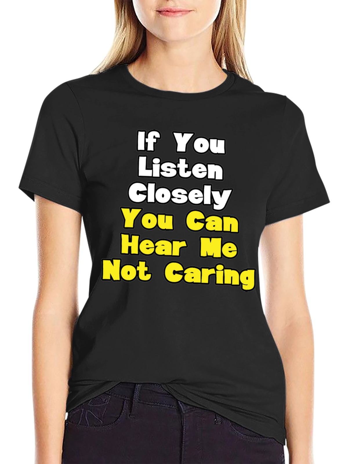 Funny Not Caring Graphic T-Shirt