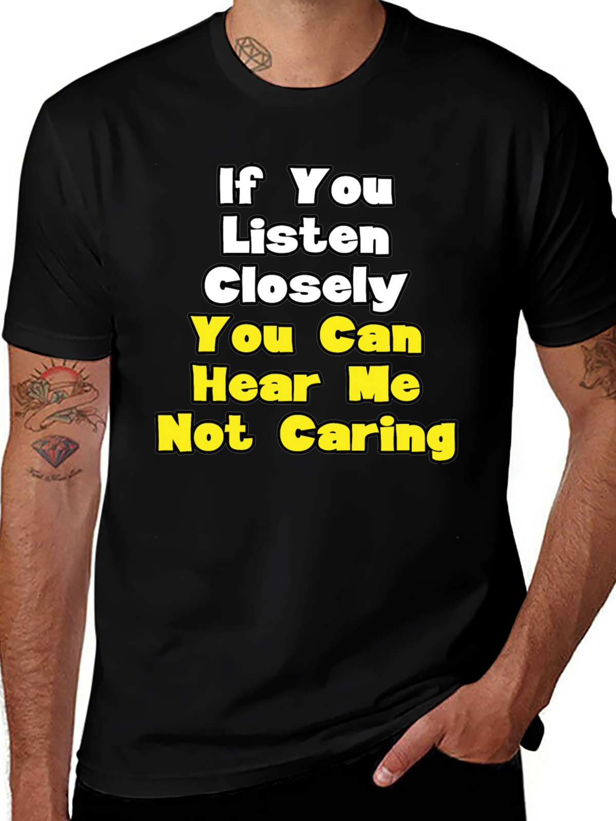 Funny Not Caring Graphic T-Shirt