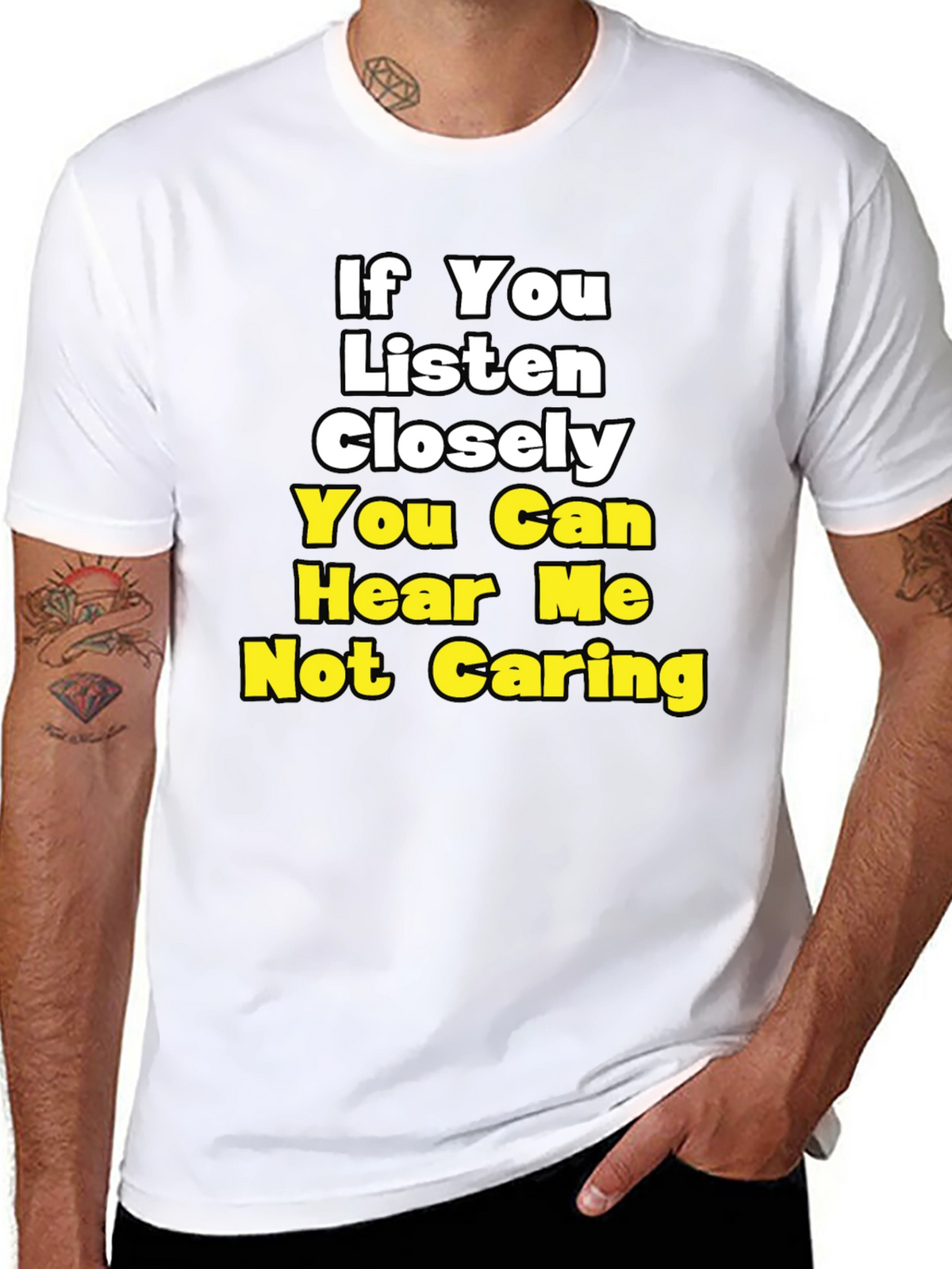 Funny Not Caring Graphic T-Shirt
