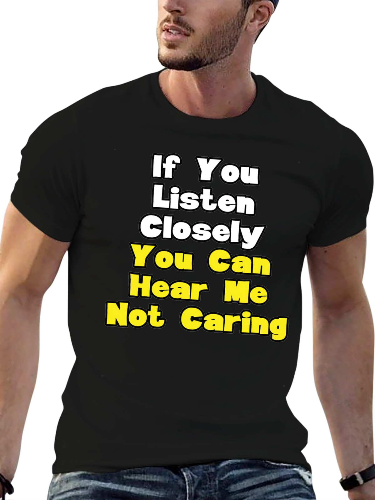 Funny Not Caring Graphic T-Shirt