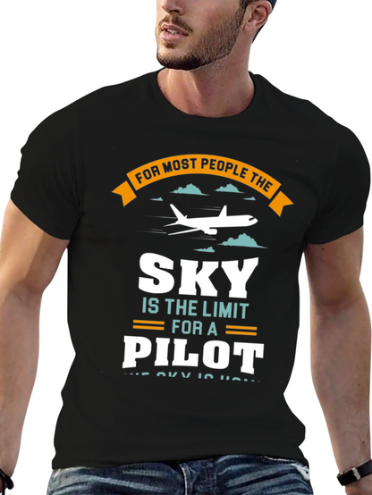 Pilot Sky Limit T-Shirt - Aviation Gift Tee