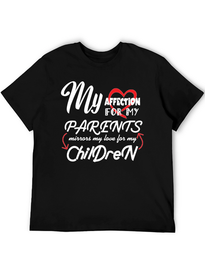 My Affection for Parents/Children Black T-Shirt