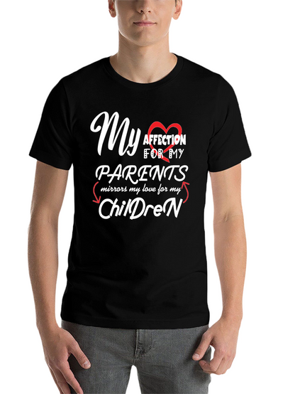 My Affection for Parents/Children Black T-Shirt