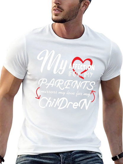 My Affection for Parents/Children Black T-Shirt