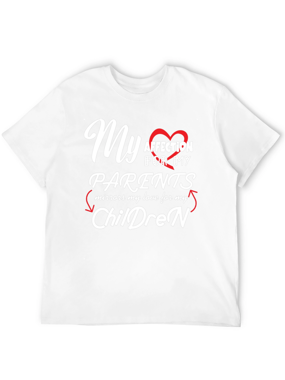 My Affection for Parents/Children Black T-Shirt
