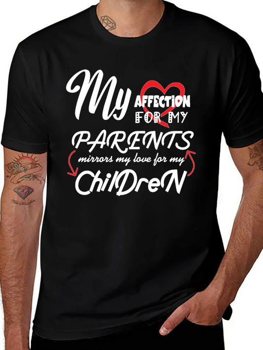 My Affection for Parents/Children Black T-Shirt