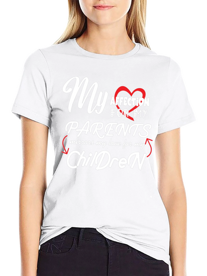My Affection for Parents/Children Black T-Shirt