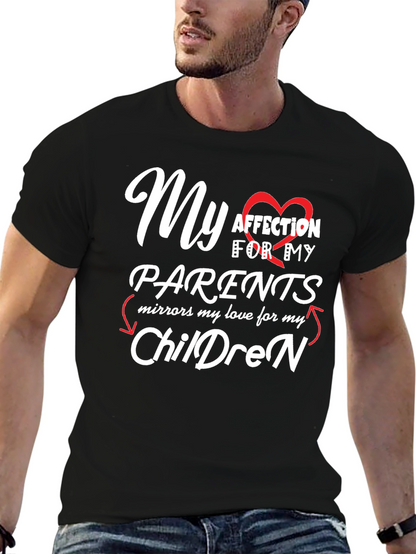 My Affection for Parents/Children Black T-Shirt