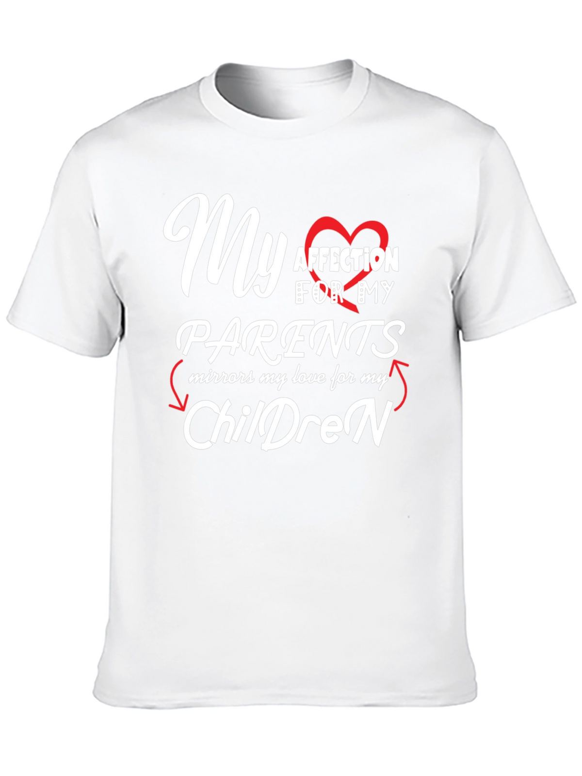 My Affection for Parents/Children Black T-Shirt