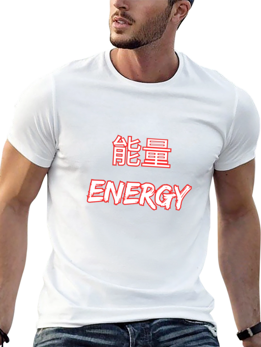 Energy Graphic T-Shirt - Black Crew Neck Tee
