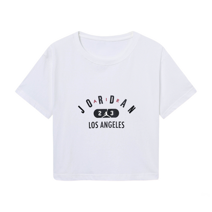 Jordan Los Angeles 23 Jumpman Streetwear Cropped Short Sleeve Top