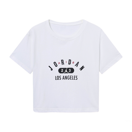 Jordan Los Angeles 23 Jumpman Streetwear Cropped Short Sleeve Top