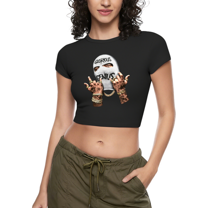 Hot Pink Glorious Genius Balaclava Streetwear Crop Top