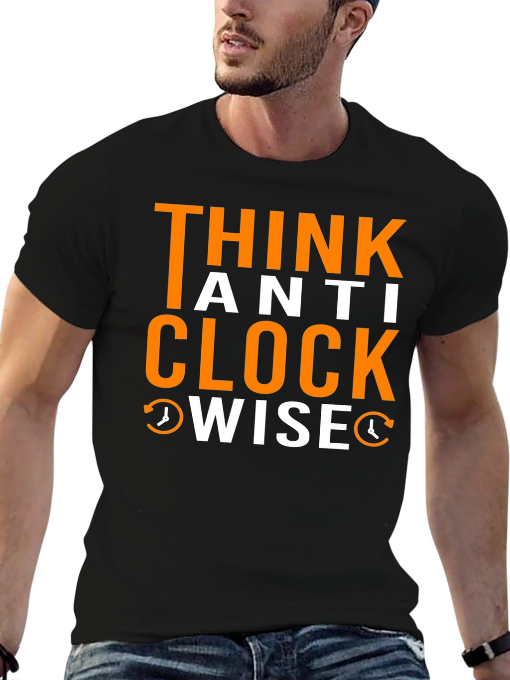 Think Anti Clockwise T-Shirt - Unique Design