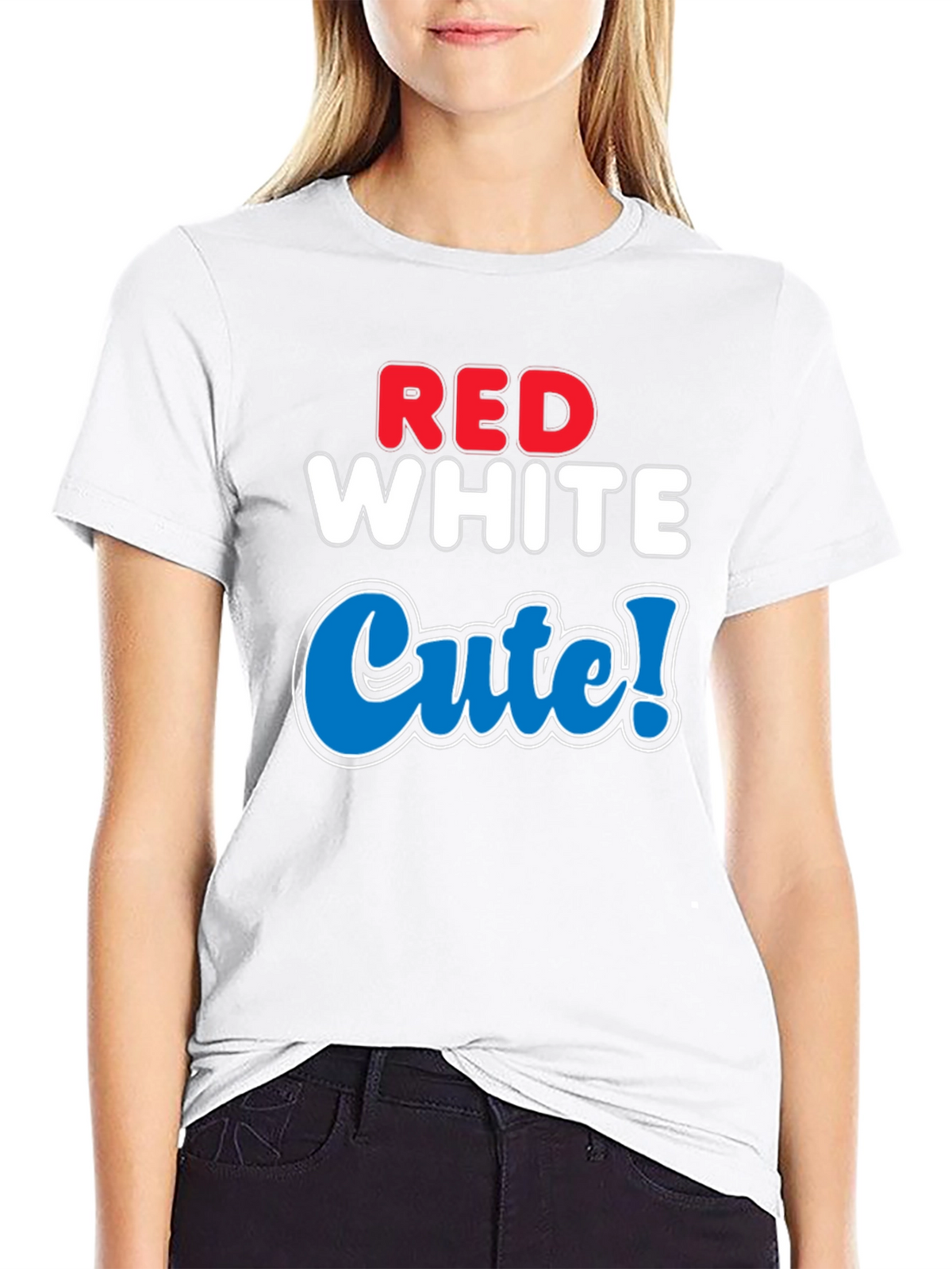 Red White Cute T-Shirt - Patriotic Style