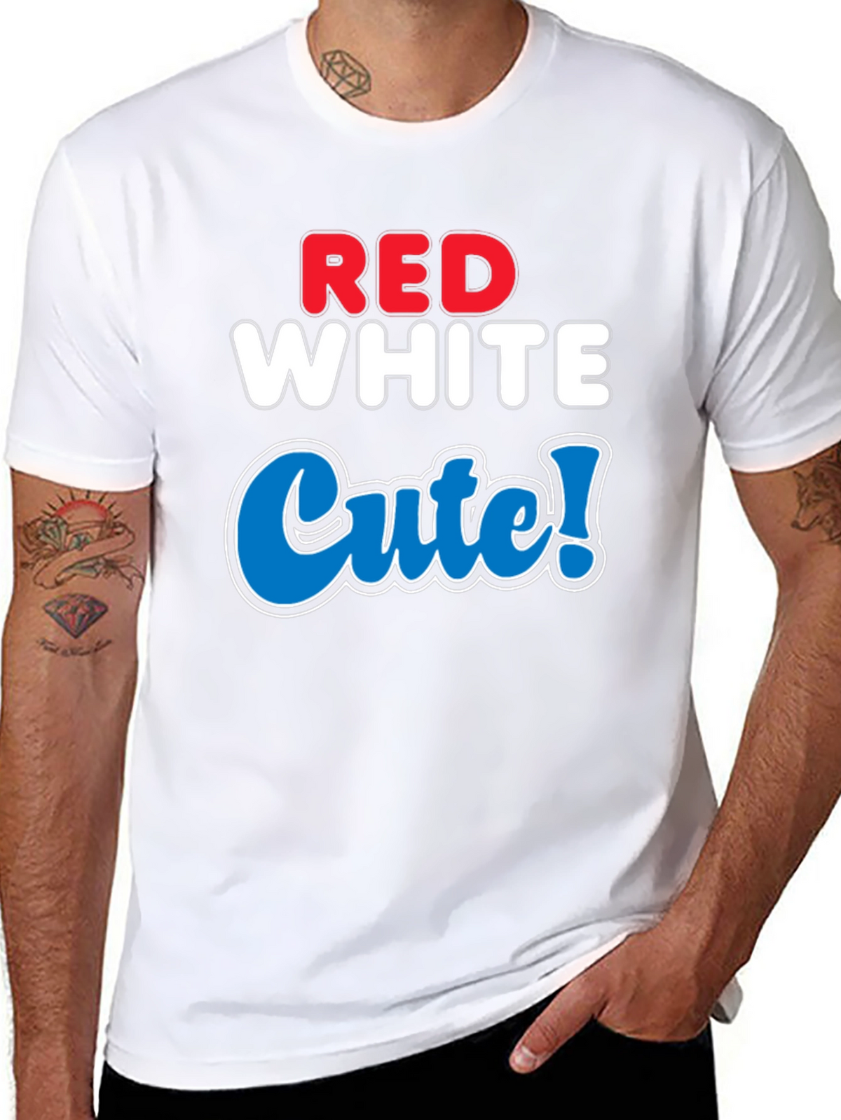 Red White Cute T-Shirt - Patriotic Style