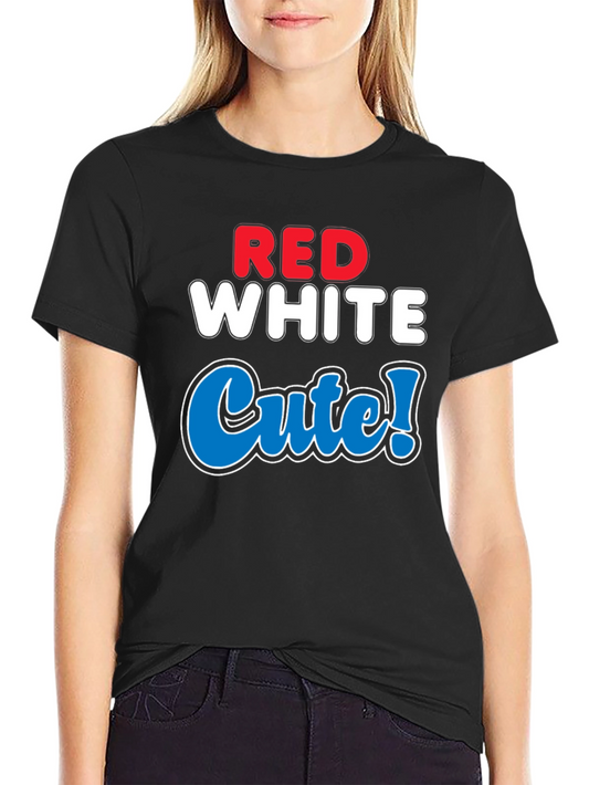Red White Cute T-Shirt - Patriotic Style