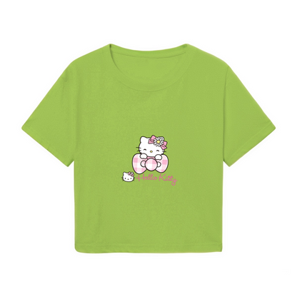 Sassy Stitch ¡°Give Me Space¡± Hot Pink Crop Top