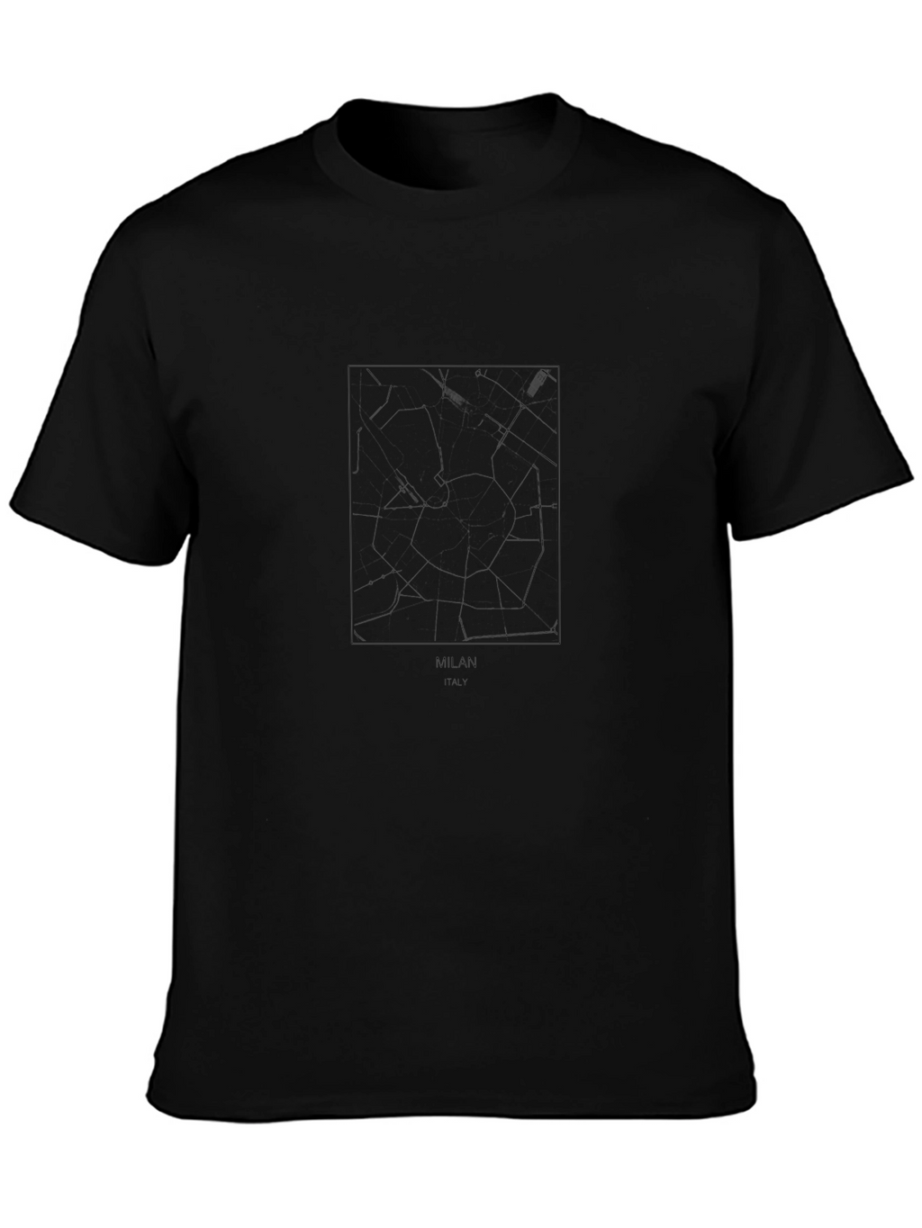 Milan Map T-Shirt - Modern Cityscape Design