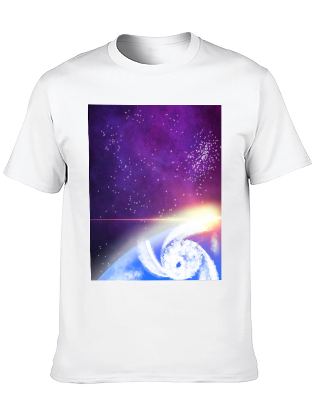 Cosmic Hurricane Graphic Tee - Black Cotton Blend