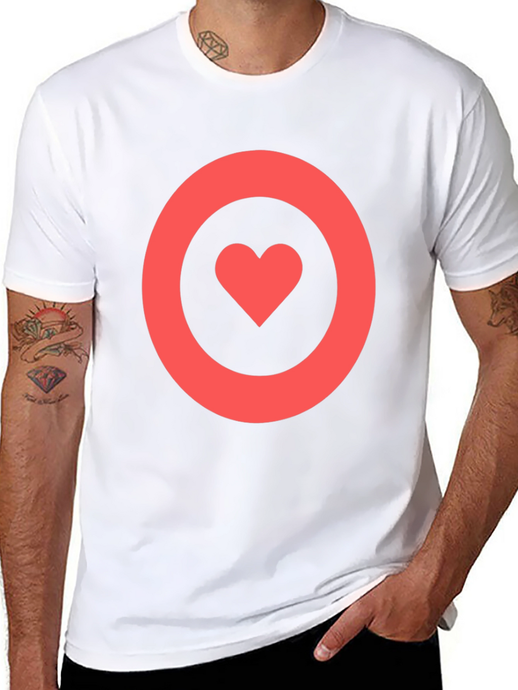 Heart Target T-Shirt - Love On Point