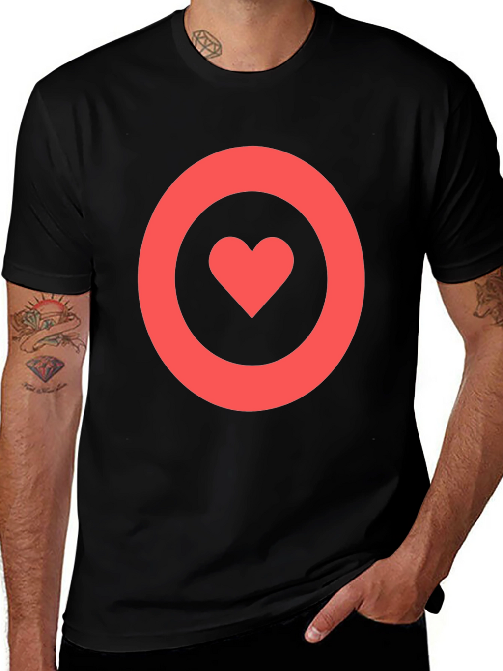 Heart Target T-Shirt - Love On Point