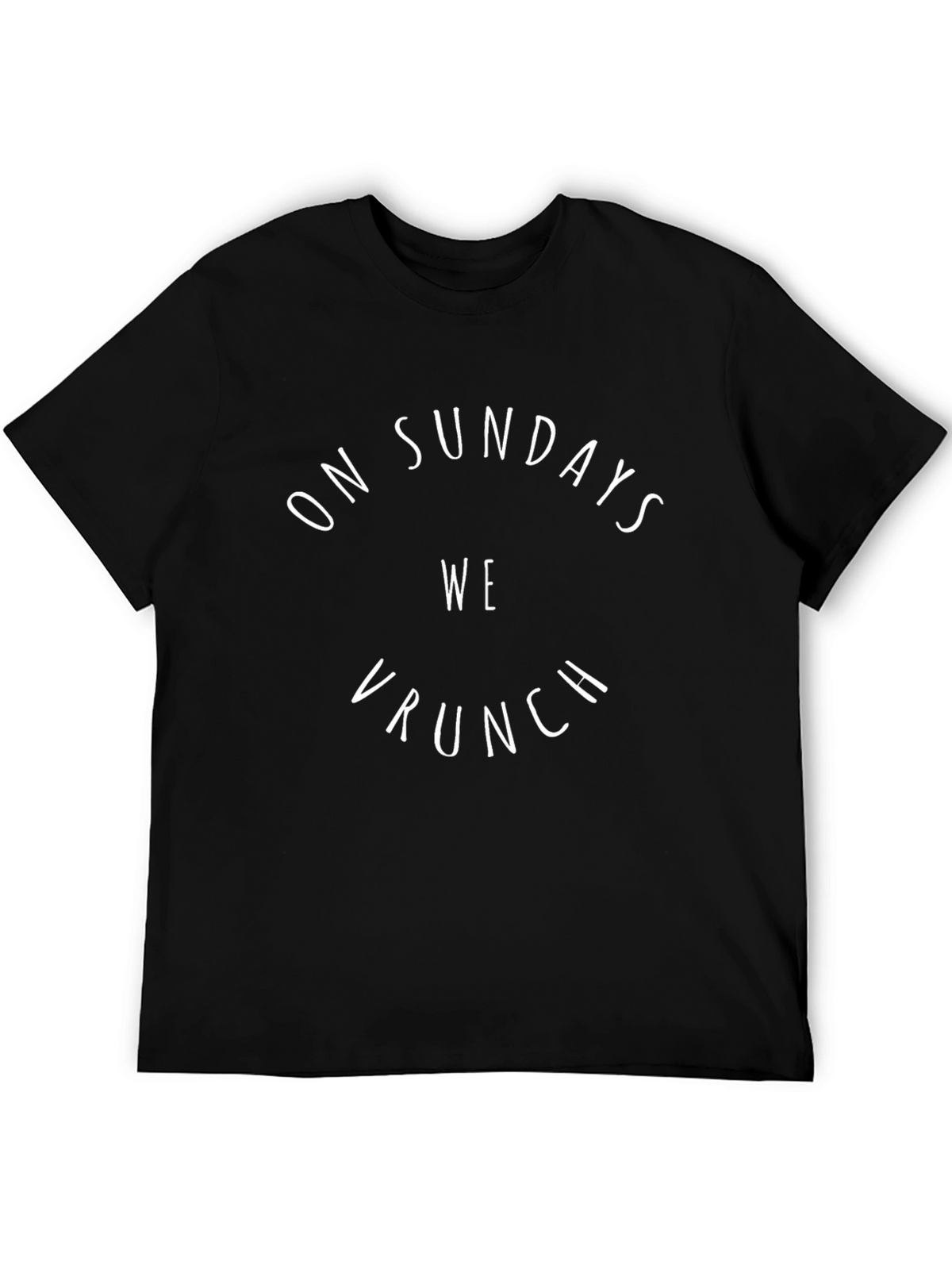 On Sundays We Vrunch Graphic Tee - Black
