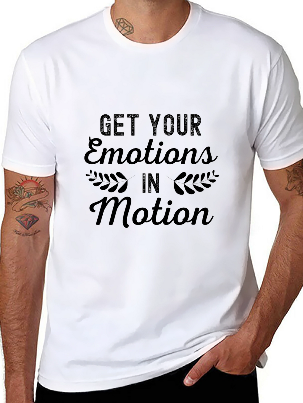 Emotions In Motion Black Graphic Tee