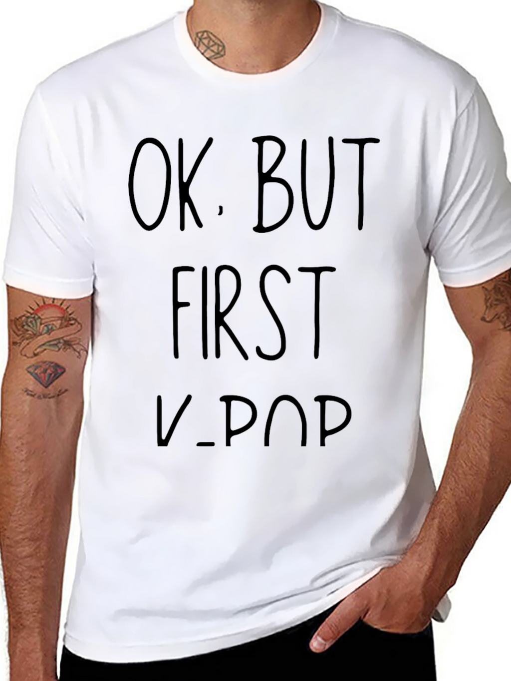 OK. BUT FIRST K-POP Graphic T-Shirt