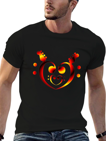 Musical Heartbeat T-Shirt - Black
