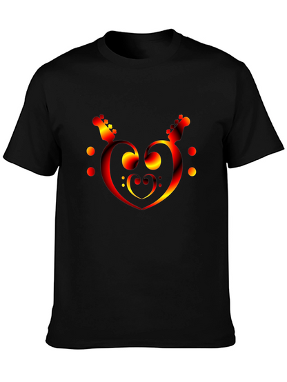 Musical Heartbeat T-Shirt - Black